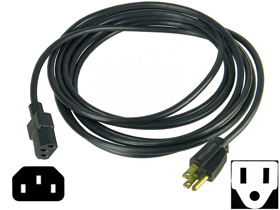 Power Cord, 16ft. NEMA 5 to IEC C13